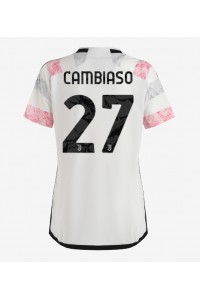 Fotbalové Dres Juventus Andrea Cambiaso #27 Dámské Venkovní Oblečení 2023-24 Krátký Rukáv